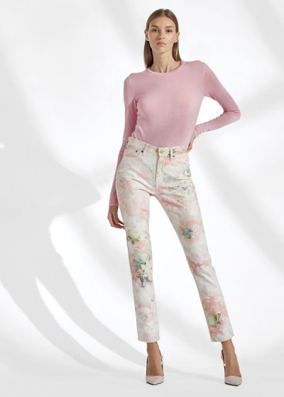 Sueter Ralph Lauren Mujer Rosas - Cashmere Crewneck - VLAZF5743